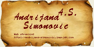 Andrijana Simonović vizit kartica